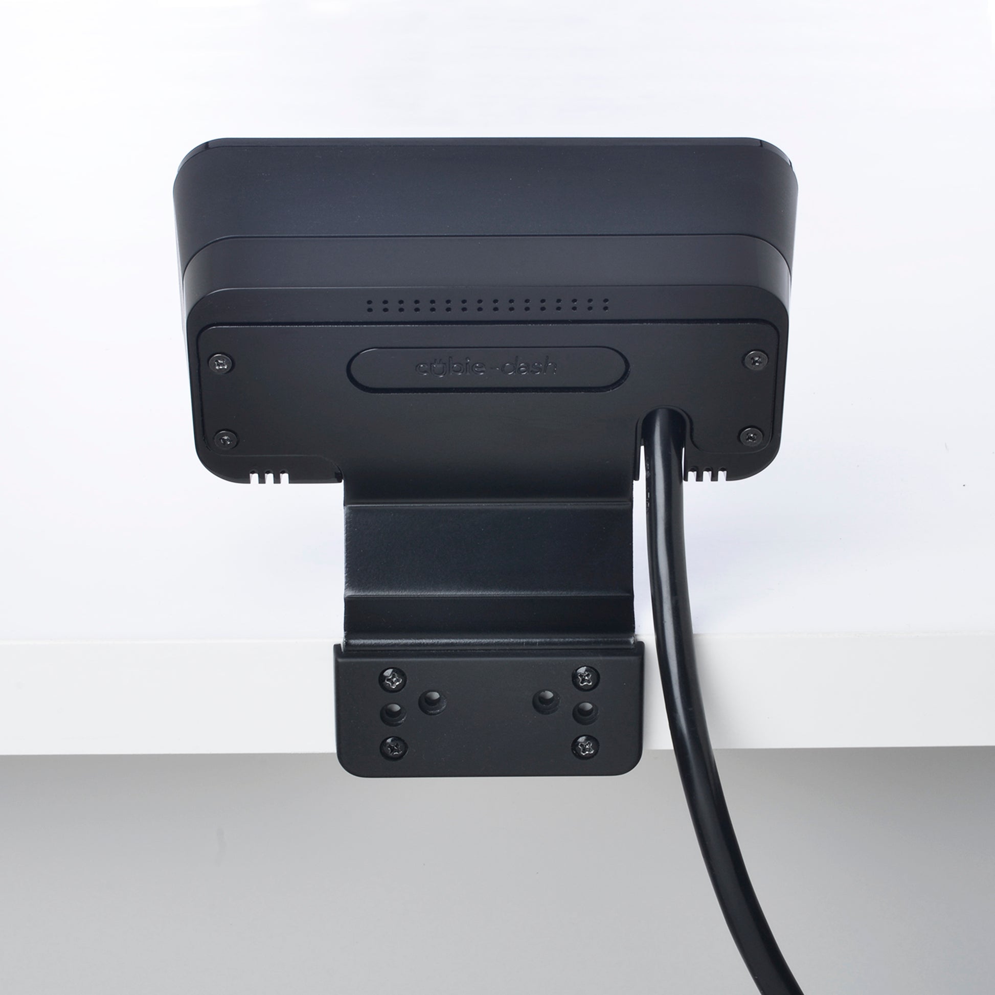 CubieDash hotel charging hub on a bracket with power outlets and usb ports