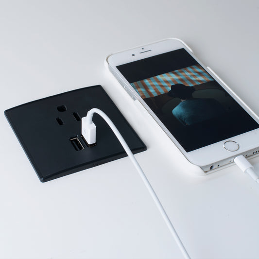 CubiePod built in furniture with power outlet and usb ports