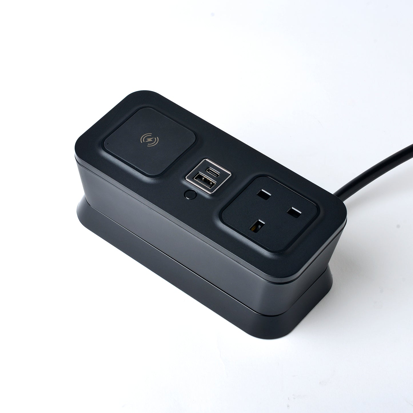 CubieVia hotel charging hub with wireless charging power outlets and usb ports