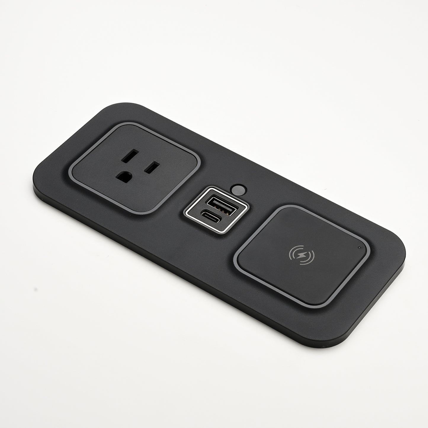 CubieMod Qi build in furniture power wireless charging, outlets and usb ports