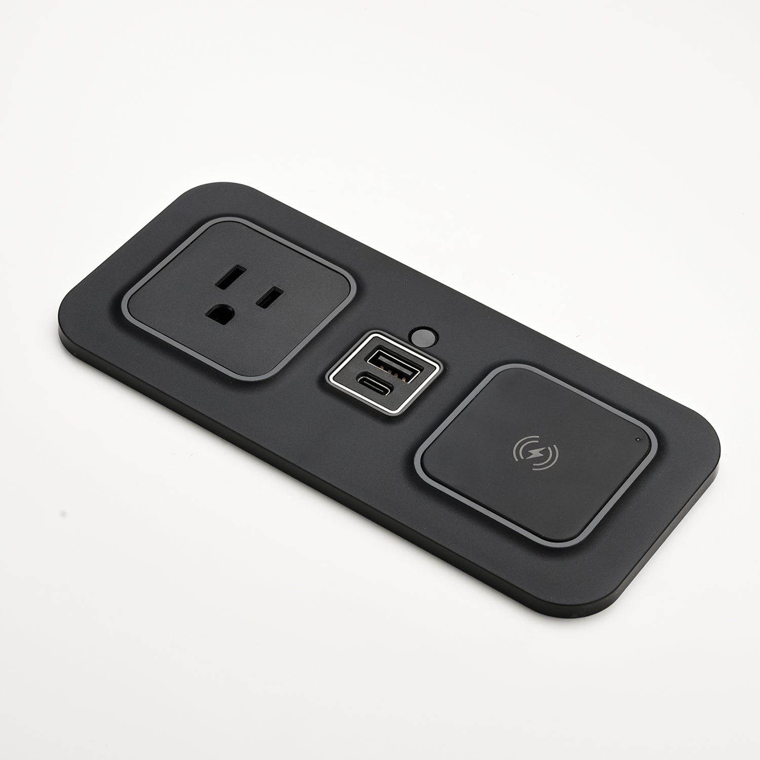CubieMod Qi build in furniture power wireless charging, outlets and usb ports