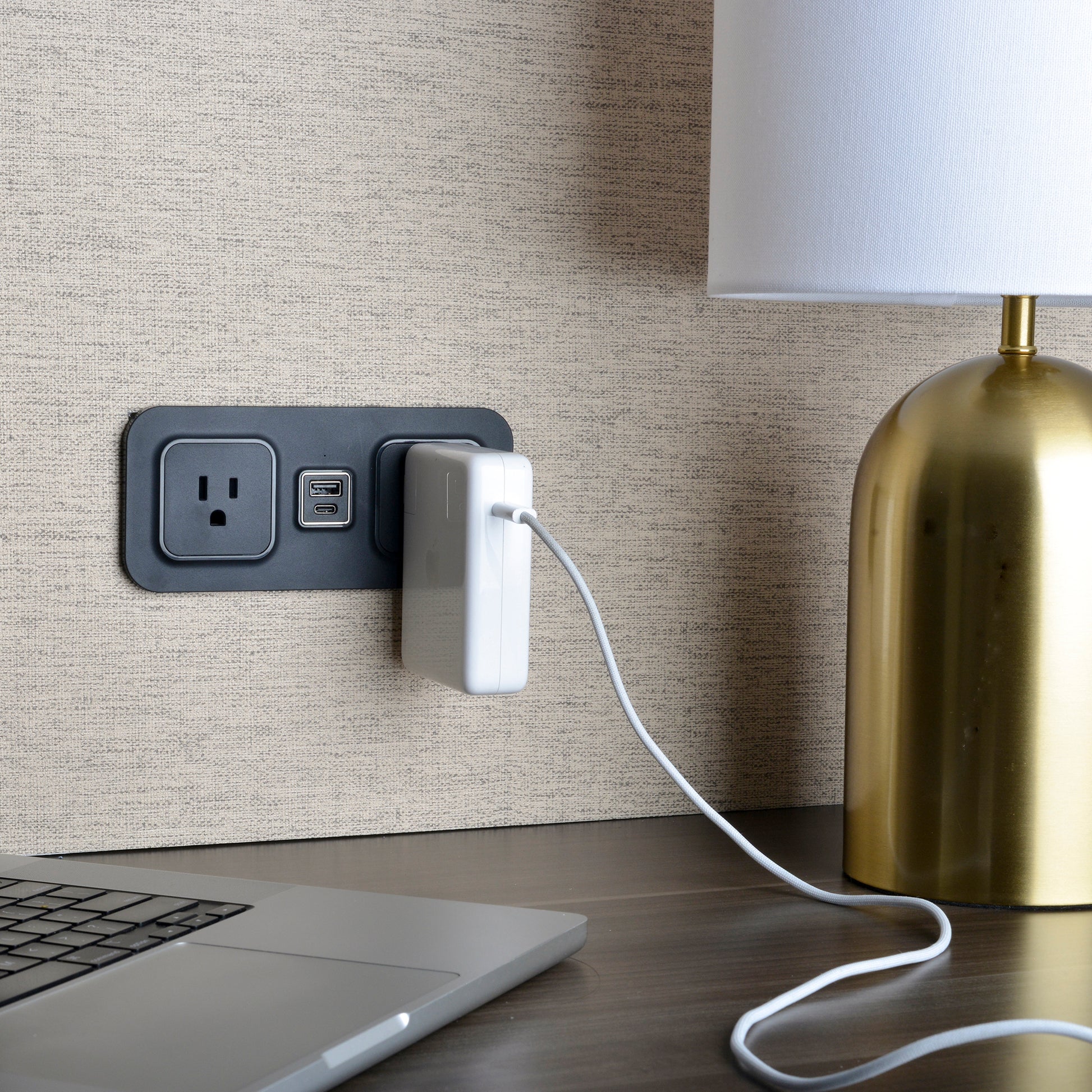 CubieMod built in furniture charging hub with power outlets and usb ports
