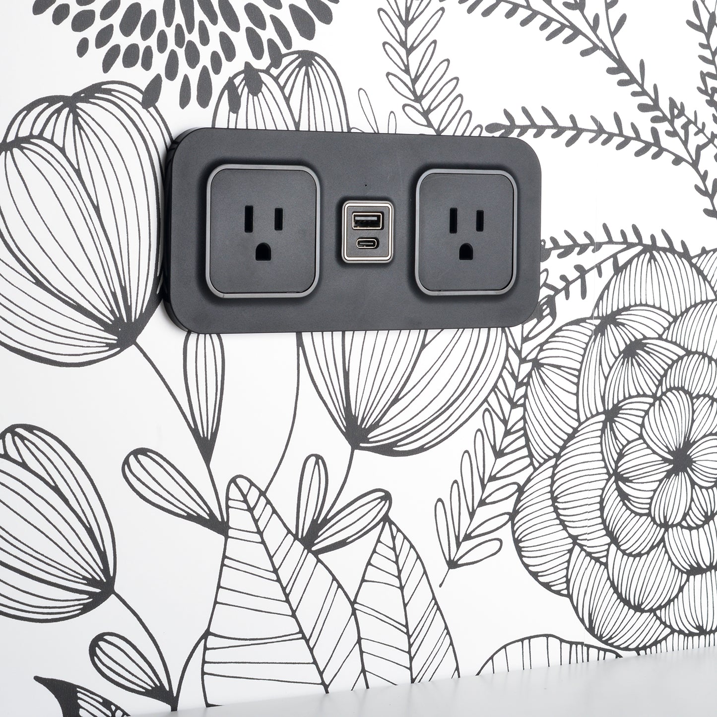 CubieMod built in furniture charging hub with power outlets and usb ports