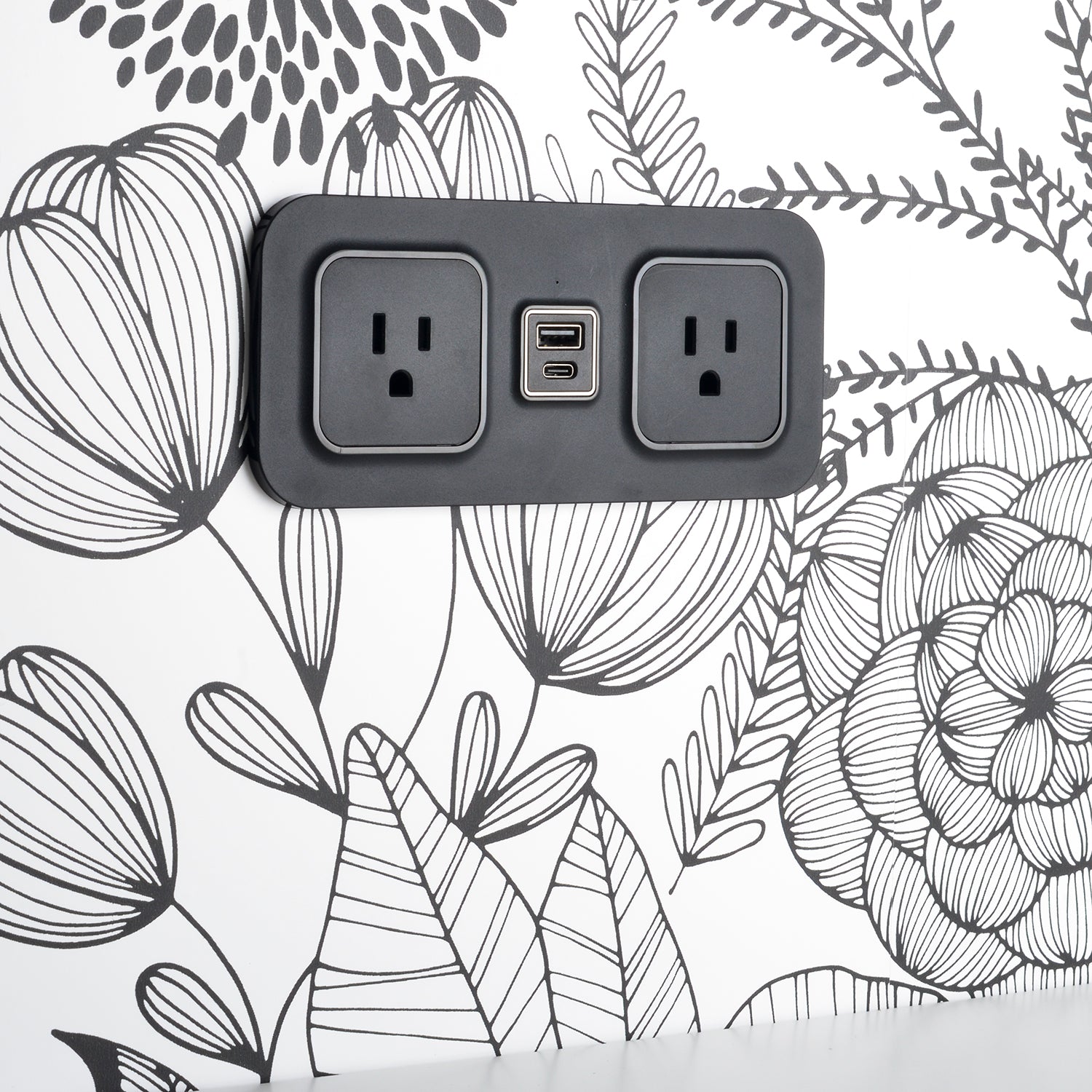 CubieMod built in furniture charging hub with power outlets and usb ports