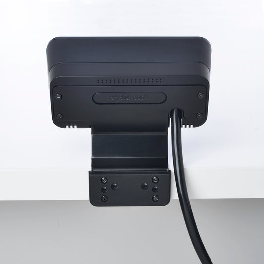 CubieDash hotel charging hub on a bracket with power outlets and usb ports
