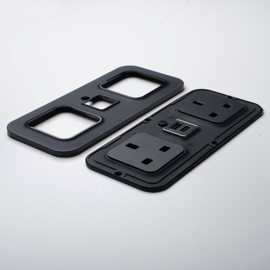 CubieMod build in furniture power outlets and usb ports
