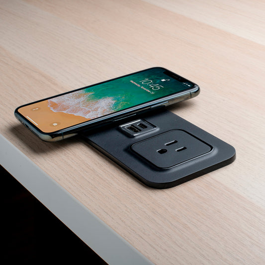 CubieMod Qi build in furniture power outlets, wireless charging and usb ports