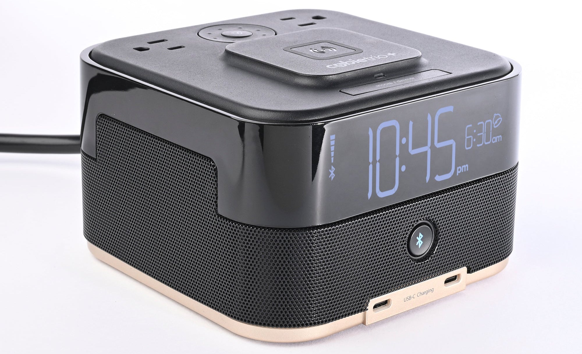 CubieTrio+ Alarm Clock, Magnetic Wireless Charging and Bluetooth