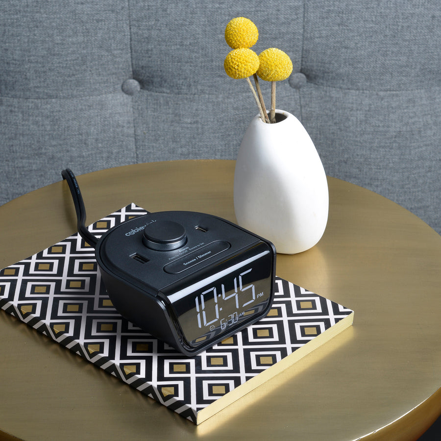 CubieWink Hotel single day alarm clock with USB ports 