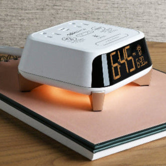 CubieTime<sup>®</sup> Zen<br><h3>White Noise, Night Light, Hotel Charging Alarm Clock, Sunrise Alarm, Outlets, USB Ports</h3>